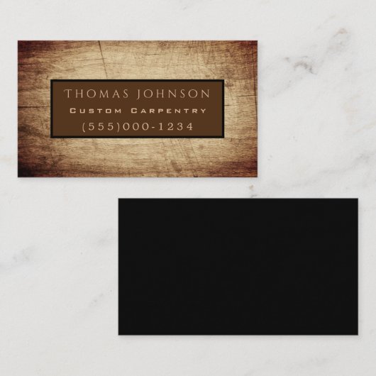 Professional Rustige houtwerkster Visitekaartje (Voorkant / Achterkant)