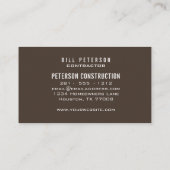 Professional Rustige tools constructeur Visitekaartje (Achterkant)