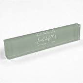 Professional Sage Green Desk Name Bord Naambordje