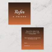 Professional Salon & Spa Referral Card | Editable  Kortingskaartje (Voorkant / Achterkant)