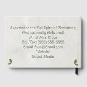 Professional Santa Business Card Mr&Mrs Claus Gastenboek (Achterkant)