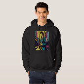 Professional Saxophone Musician Retro Pop Saxophon Hoodie (Voorkant volledig)