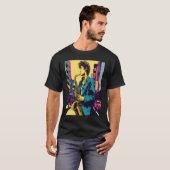 Professional Saxophone Musician Retro Pop Saxophon T-shirt (Voorkant volledig)