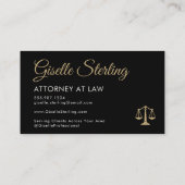 Professional Scales of Justice Lawyer Photo Visitekaartje (Achterkant)