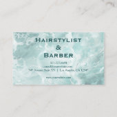 Professional Seafoam Silver White Name Visitekaartje (Achterkant)