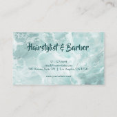 Professional Seafoam Silver White Name Visitekaartje (Achterkant)