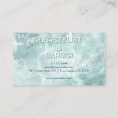 Professional Seafoam Silver White Name Visitekaartje (Achterkant)