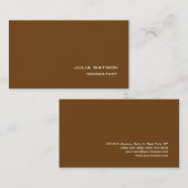 Professional Sepia Brown Modern Trendy Style Visitekaartje (Voorkant / Achterkant)