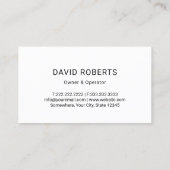 Professional Septic Tank Pumping Service Green Visitekaartje (Achterkant)