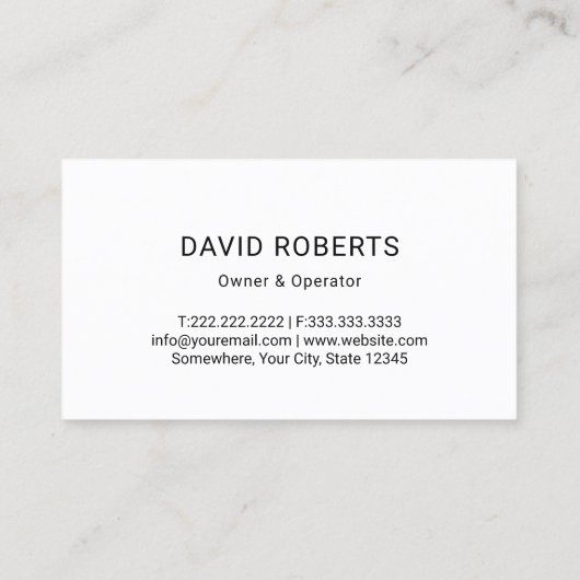 Professional Septic Tank Pumping Service Green Visitekaartje (Achterkant)