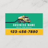 Professional Septic Tank Pumping Service Green Visitekaartje (Voorkant)