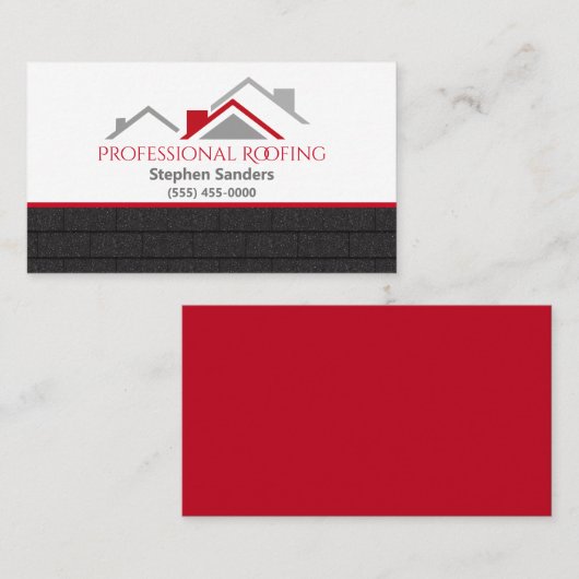 Professional Shingles Roofding Construction Compan Visitekaartje (Voorkant / Achterkant)