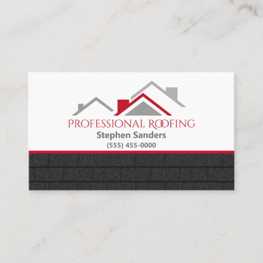 Professional Shingles Roofding Construction Compan Visitekaartje (Voorkant)