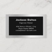 Professional Shiny Black Welding Metal Fabricator Visitekaartje (Achterkant)