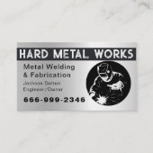 Professional Shiny Black Welding Metal Fabricator Visitekaartje (Voorkant)