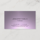 Professional Shiny Elegant Paarse Elite Luxury Visitekaartje (Achterkant)
