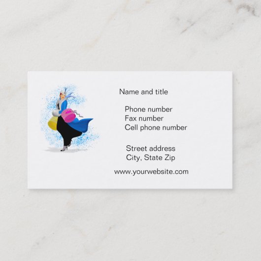 Professional Shopper Assistant Visitekaartje (Achterkant)