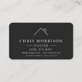 Professional Silver & Black Roofing Company Visitekaartje (Voorkant)