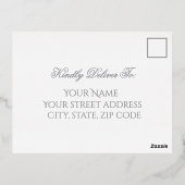 Professional Silver Foil Holiday Response Card Folie Feestdagen Briefkaart (Achterkant)