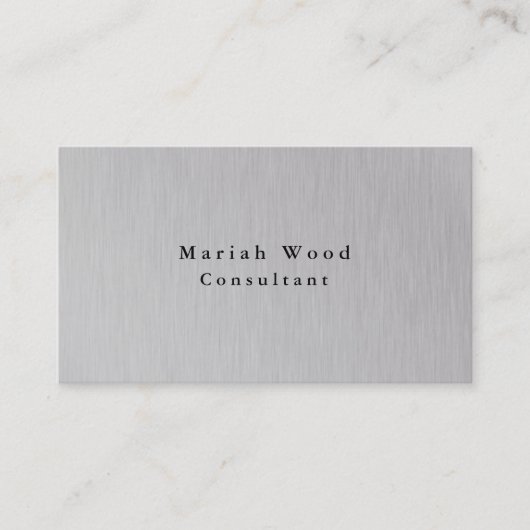 Professional Silver Grey Modern Creative Visitekaartje (Voorkant)