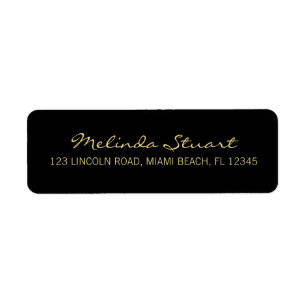 Professional Simple Black en Gold Etiket