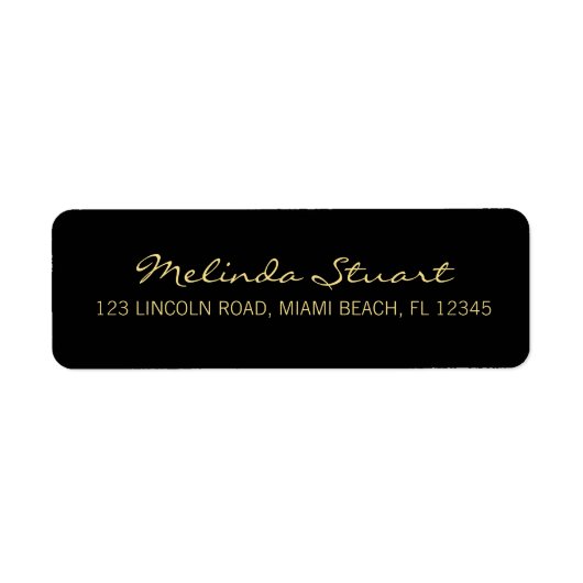Professional Simple Black en Gold Etiket (Voorkant)