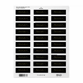 Professional Simple Black en Gold Etiket (Full Sheet)