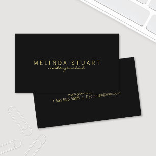 Professional Simple Black en Gold Visitekaartje