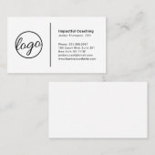 Professional Simple Black en White Logo Visitekaartje (Voorkant / Achterkant)