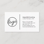 Professional Simple Black en White Logo Visitekaartje (Voorkant)