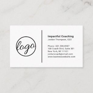 Professional Simple Black en White Logo Visitekaartje