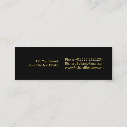 Professional Simple Black Gold - Visitekaartje (Achterkant)