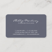 Professional Simple Blauwgroen White Visitekaartje (Achterkant)