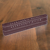 Professional Simple Burgundy | Aangepaste naam en  Naambordje (Zijkant)