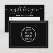 Professional Simple Business Logo Cadeaubon (Voorkant / Achterkant)