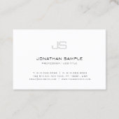 Professional Simple Chic Monogram Plain Luxe Visitekaartje (Achterkant)