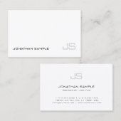 Professional Simple Chic Monogram Plain Luxe Visitekaartje (Voorkant / Achterkant)