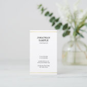 Professional Simple Creative Design Modern Gold Visitekaartje (Staand voorkant)
