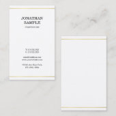 Professional Simple Creative Design Modern Gold Visitekaartje (Voorkant / Achterkant)