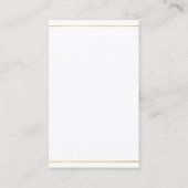 Professional Simple Creative Design Modern Gold Visitekaartje (Achterkant)