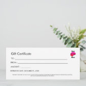 Professional Simple Custom Logo Gift Certificate Kaart (Staand voorkant)