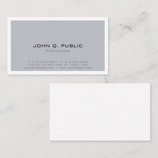 Professional Simple Design Modern Minimalistisch Visitekaartje (Voorkant / Achterkant)