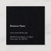 Professional Simple Elegant Black White Consultant Vierkante Visitekaartje (Achterkant)