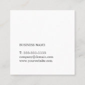 Professional Simple Elegant Blue White Consultant Vierkante Visitekaartje (Achterkant)