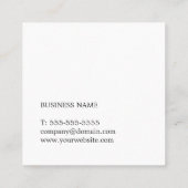 Professional Simple Elegant Red White Consultant Vierkante Visitekaartje (Achterkant)