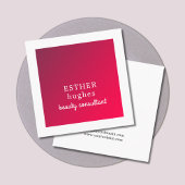 Professional Simple Elegant Red White Consultant Vierkante Visitekaartje