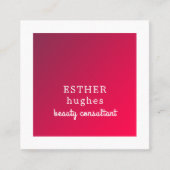 Professional Simple Elegant Red White Consultant Vierkante Visitekaartje (Voorkant)