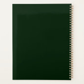 Professional Simple Green Silver 3 Letter-Monogram Planner (Achterkant)