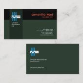 Professional Simple Grey Columnar CEO Visitekaartje (Voorkant / Achterkant)