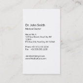 Professional Simple Medical Asclepius Black White Visitekaartje (Achterkant)